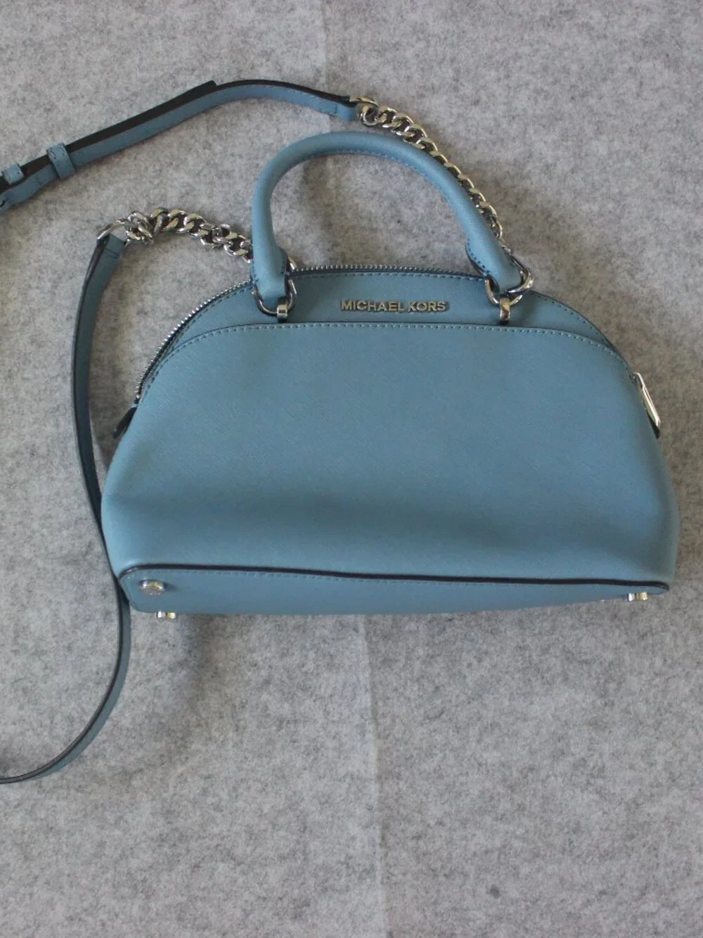 Michael Kors Jet Set Travel Saffiano Leather Dome Satchel / Crossbody